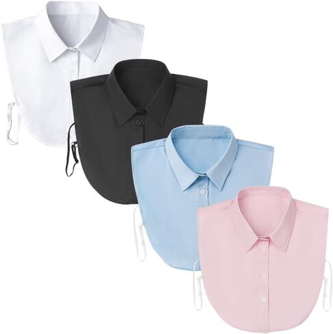 بلوزة من Kalkehay بياقة وهمية قابلة للفصل وياقة ديكي وقمصان نصف زائفة للنساء والفتيات وإكسسوارات الملابس in Kuwait