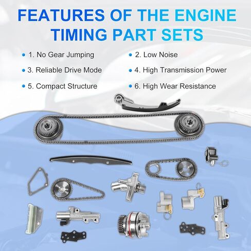 VQ40DE Engine Timing Chain Water Pump Kit/VVT Sprockets Fits for Nissan Frontier 05-15/ NV1500 NV2500 NV3500 12-15/ Pathfinder 06-12/ Xterra 05-13 4.0L V6 DOHC OE VQ40DE Engine in Saudi Arabia