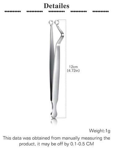 QWALIT Piercing Tweezers Ear Cartilage Earring Piercing Clamps Stainless Steel Piercing Tool for Precise Nose Tragus Helix Lip Belly Tongue Piercings Assistant Tool Multi-Purpose in Saudi Arabia