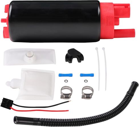 Universal Electric Fuel Pump 12V 5-9 PSI Replaceable 3/8" (Barb Head) Inlet and Outlet 30 GPH Low Pressure Inline Fuel Pump for Gasoline and Diesel Carburetor Engines, Replaces E8012S in Kuwait