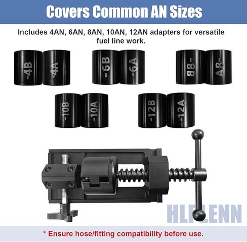 مجموعة أدوات التثبيت الملائمة لخراطيم 4AN-12AN، أداة تجميع الخراطيم العالمية وأداة إزالة تركيبات خط الوقود مع 6 قوالب (4،6،8،10،12AN) - تعمل مع خطوط الوقود CPE وجميع العلامات التجارية in Kuwait