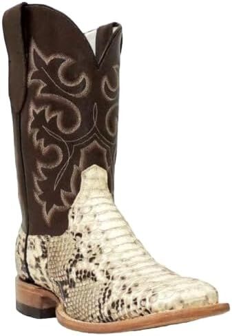 Cowtown Men’s Square Toe Python Snakeskin Boot Q818 (10.5 D) in Saudi Arabia