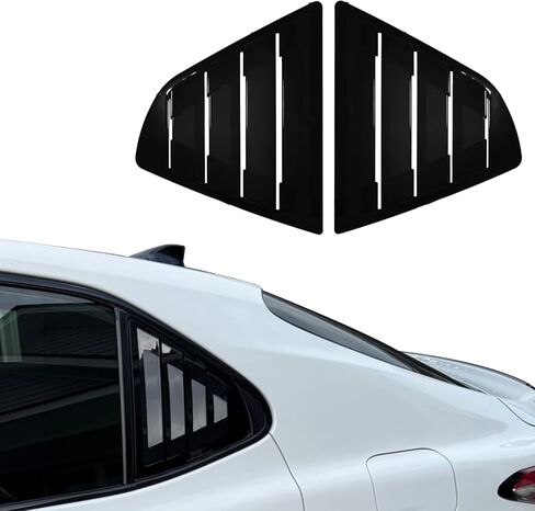 فتحات النوافذ الجانبية الخلفية متوافقة مع كامري 2018 2019 2020 2021 2022 2023 2024، ستائر النوافذ بغطاء مغرفة لتنفيس الهواء ABS، أسود لامع in Kuwait