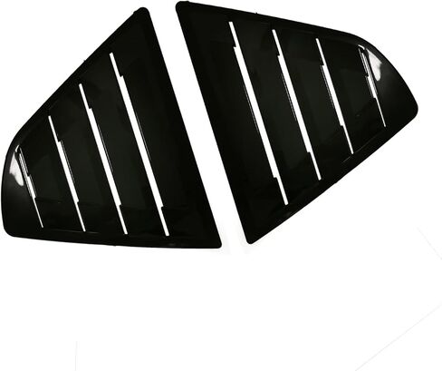 فتحات النوافذ الجانبية الخلفية متوافقة مع كامري 2018 2019 2020 2021 2022 2023 2024، ستائر النوافذ بغطاء مغرفة لتنفيس الهواء ABS، أسود لامع in Kuwait