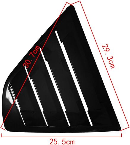 فتحات النوافذ الجانبية الخلفية متوافقة مع كامري 2018 2019 2020 2021 2022 2023 2024، ستائر النوافذ بغطاء مغرفة لتنفيس الهواء ABS، أسود لامع in Kuwait