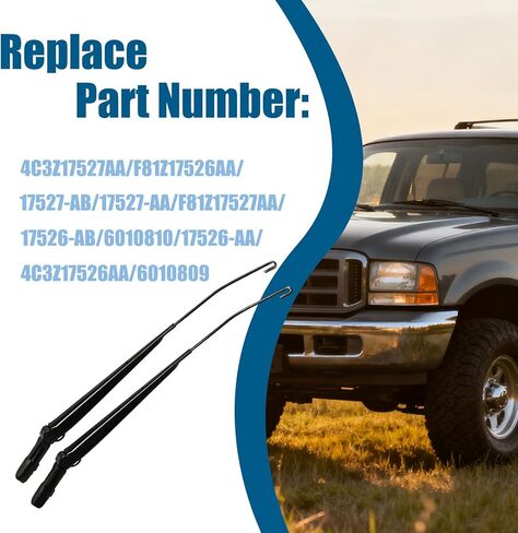 F81Z17527AA طقم استبدال ذراع ممسحة الزجاج الأمامي متوافق مع رحلة 2000 2001 2002 2003 2004 2005 لـ F250 F350 F450 Superduty 1999 2000 2001 2002 2003 2004 2005 2006 2007 Right الجانب الأيسر in Kuwait