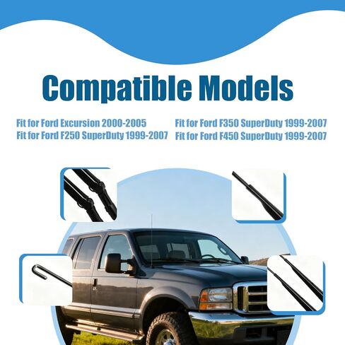 F81Z17527AA طقم استبدال ذراع ممسحة الزجاج الأمامي متوافق مع رحلة 2000 2001 2002 2003 2004 2005 لـ F250 F350 F450 Superduty 1999 2000 2001 2002 2003 2004 2005 2006 2007 Right الجانب الأيسر in Kuwait