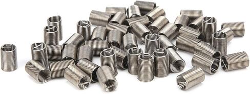 Wire Thread Insert Threaded Bushing Sleeve High Strength Stainless Steel Screw Hole Repair Kit For Threads Restoration M8x1x3D 50Pcs in Saudi Arabia