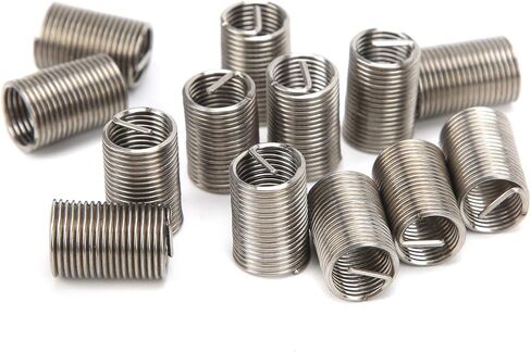 Wire Thread Insert Threaded Bushing Sleeve High Strength Stainless Steel Screw Hole Repair Kit For Threads Restoration M8x1x3D 50Pcs in Saudi Arabia