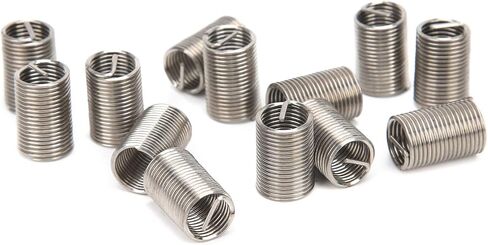 Wire Thread Insert Threaded Bushing Sleeve High Strength Stainless Steel Screw Hole Repair Kit For Threads Restoration M8x1x3D 50Pcs in Saudi Arabia