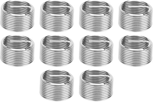 Wire Thread Insert Screw Bushing 304 Stainless Steel Thread Repair Set for Aviation Automobiles Lamps Mechanical Equipment M18x1.5x1D 10Pcs in Saudi Arabia