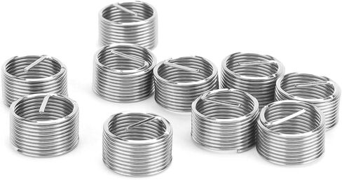 Wire Thread Insert Screw Bushing 304 Stainless Steel Thread Repair Set for Aviation Automobiles Lamps Mechanical Equipment M18x1.5x1D 10Pcs in Saudi Arabia