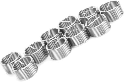 Wire Thread Insert Screw Bushing 304 Stainless Steel Thread Repair Set for Aviation Automobiles Lamps Mechanical Equipment M18x1.5x1D 10Pcs in Saudi Arabia