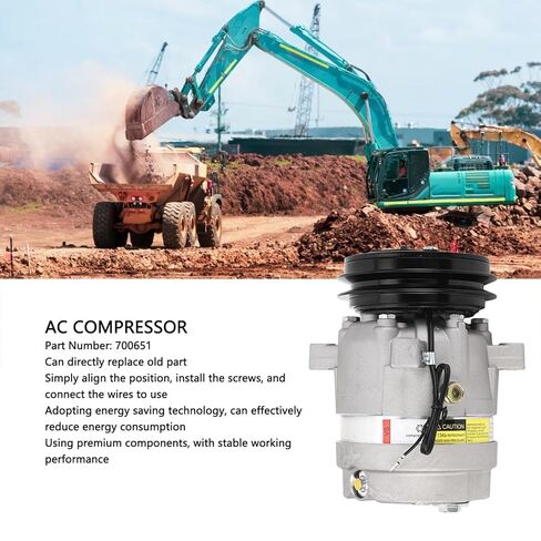 Tyenaza Excavator Air Conditioning Compressor 700651 Alloy Steel AC Compressor Replacement for DH55 DH60 12V in Saudi Arabia