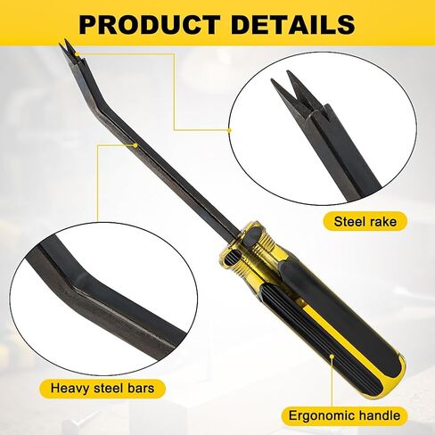 مزيل دبابيس التنجيد شديد التحمل لإزالة دبابيس تنجيد البناء الكرتوني مع رأس مزدوج الشق للأثاث والسجاد والكرتون والأرضيات 3 قطع in Kuwait