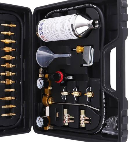 أداة خدمة حاقن الوقود التلقائي من DorkTees مع مجموعة محول كاملة 0-220PSI متوافقة مع سيارات الغاز in Kuwait