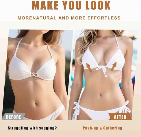 Double Sided Sticky Bra, Invisible Push-Up Bra with Removable Pads, Reusable Strapless for Bikini, Sports in Saudi Arabia