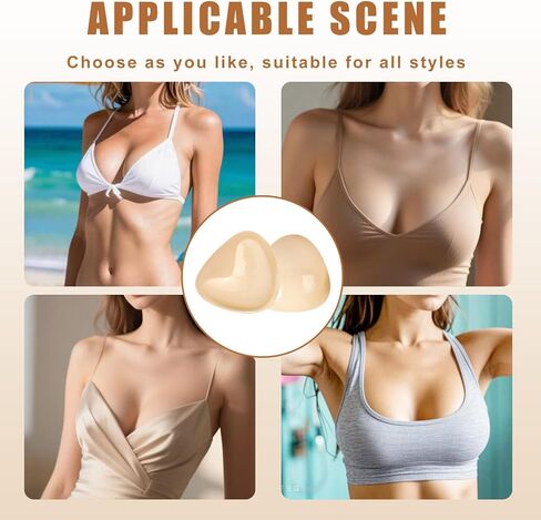 Double Sided Sticky Bra, Invisible Push-Up Bra with Removable Pads, Reusable Strapless for Bikini, Sports in Saudi Arabia