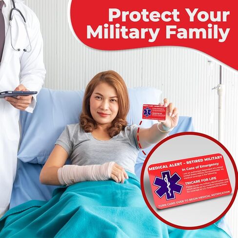 US Military Medical Alert Card - Military Dependents Only - Emergency Medical Contact Information for US Military Families - Eastern United States Locations Only in Saudi Arabia