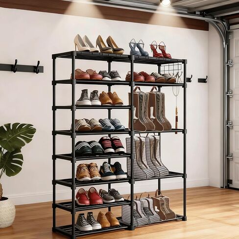 حقائب أحذية لأحذية رعاة البقر، حقائب أحذية للسفر، منظم تعليق مقاوم للغبار لأحذية رعاة البقر والأحذية القصيرة، واقي أحذية سفر محمول للجراج والخزانة، لون القهوة 4 قطع (2 طويل + 2 قصير) in Kuwait