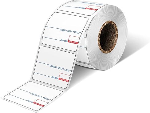 CAS 8020 Weigh Scale Label, 2.25" x 2.36", 58mm x 60mm, Blue Red Printed, UPC/Ingredients in Saudi Arabia