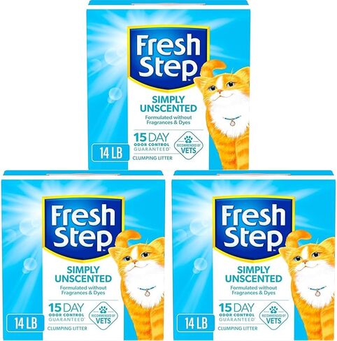 Fresh Step Clumping Cat Litter with Febreze Gain Scent, Activated Charcoal for Odor Control, 14 Pounds in Kuwait