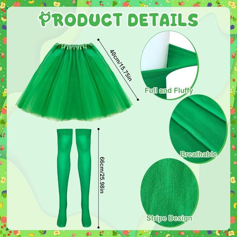 36 Pcs Caterpillar Costume Set Book Character Costumes Include Caterpillar Red Knitted Beanie Hat Headband Socks Skirt Self Adhesive Felt Foods Fruits for World Book Day Reading Week Party Fancy Dress in Saudi Arabia