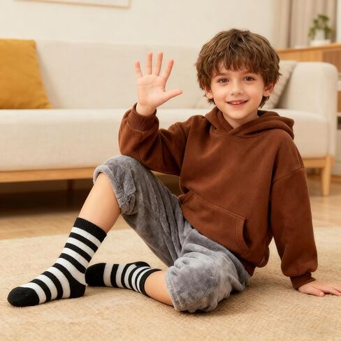 Balabala Boys Socks Kids Striped Running Socks Cotton Novelty Casual Sock for Boys Comfy Soft Athletic Crew Sock 5 Pack in Saudi Arabia
