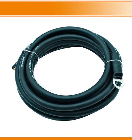 مجموعة كابلات عاكسة للبطارية RonDexy 5 AWG (مقياس)، زوج 10 أقدام (أحمر وأسود) - نحاس عالي النقاء خالٍ من الأكسجين للسيارات والمركبات الترفيهية والبحرية ومعدات العشب in Kuwait