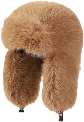 النساء فو الفراء فرو منك السيدات الصياد Ha بلون الشتاء قبعة فروي الروسية Ushanka قبعة تدفئة اصطف قبعة الشتاء in Kuwait