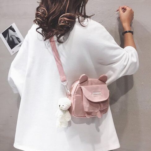 Shoulder Bag Female Canvas Handbags(Black) in Saudi Arabia