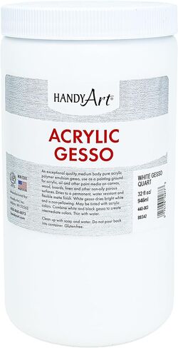 Handy Art Student Acrylic Gallon, Black Gesso,440-104, 128 Fl Oz (Pack of 1) in Saudi Arabia