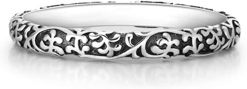 Hapour 925 Sterling Silver Ring for Women Vintage Filigree Stackable Rings Trendy Jewelry Gifts for Her Ring Size 6-9 in Saudi Arabia