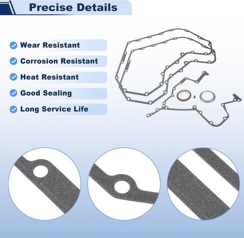 No.3900709/3918673/4638719 Engine Front Timing Gear Cover Gasket Set for Dodge for Ram 2500 3500 for Cummins 1989-2002 D150 D250 D350 W150 W250 W350 12V 4BT 3.9L 6BT 5.9L in Saudi Arabia