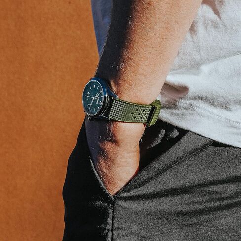 BARTON WATCH BANDS, 19mm Army Green - Tropical-Style 2 Watch Bands - Quick Release - Choose Strap Color & Width in Saudi Arabia