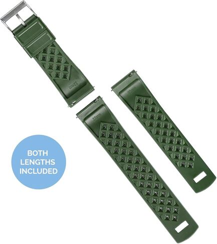 BARTON WATCH BANDS, 19mm Army Green - Tropical-Style 2 Watch Bands - Quick Release - Choose Strap Color & Width in Saudi Arabia