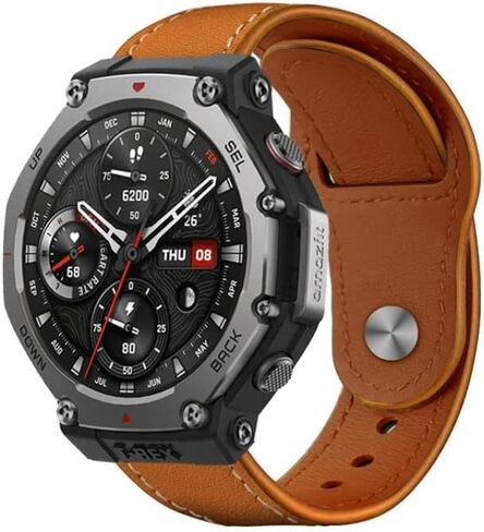 Watch Band xDfind Rivet Buckle Genuine Leather Watch Band in Saudi Arabia