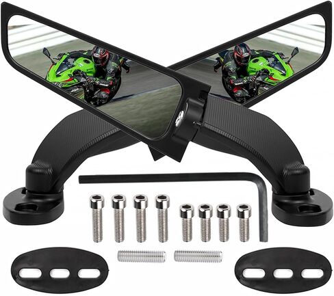 XINGWU مرايا الرؤية الخلفية للدراجات النارية مرايا خفية لـ 2025 Ninja 500 400 650 300 ZX6R ZX10R ZX4RR ZX14R CBR1000 CBR300R CBR500R CBR600RR GSXR1000 600 750 R15 R25 YZF600R مرآة جانبية (قياسية) in Kuwait