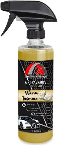 معطر هواء للسيارة 3E برائحة الياسمين الفاخرة 16 أونصة سائلة - معطر هواء احترافي ومزيل للرائحة، عطر داخلي طويل الأمد للسيارات والشاحنات وسيارات الدفع الرباعي والمركبات الترفيهية والمنزل والمكتب (ياسمين) in Kuwait