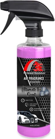 معطر هواء للسيارة 3E برائحة الياسمين الفاخرة 16 أونصة سائلة - معطر هواء احترافي ومزيل للرائحة، عطر داخلي طويل الأمد للسيارات والشاحنات وسيارات الدفع الرباعي والمركبات الترفيهية والمنزل والمكتب (ياسمين) in Kuwait
