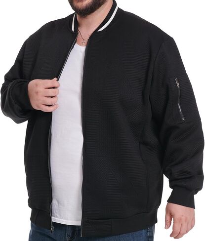 جاكيت بومبر خفيف الوزن، كبير وطويل للرجال، جاكيت خريفي، ملابس بيسبول، 2XL-6XL in Kuwait