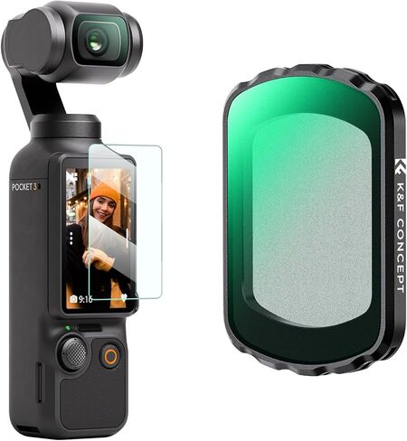 فلتر K&F Concept أسود مغناطيسي 1/2 لجيب DJI Osmo Pocket 3، مرشحات تأثير سينمائي ضبابي إبداعي للفيديو/مدونة الفيديو/التصوير الفوتوغرافي للصور الشخصية in Saudi Arabia