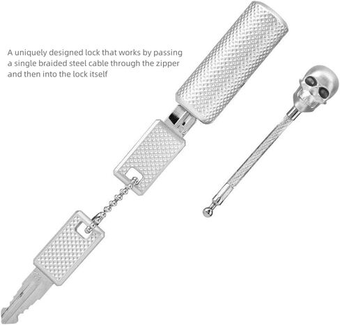 Dioche Suitcase Lock/Wire Rope Customs Lock/Travel Padlock Steel Wire Rope for Suitcase Luggage Computer Bag (Silver) in Saudi Arabia