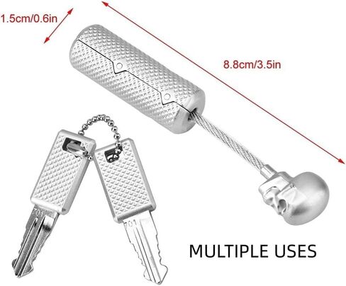 Dioche Suitcase Lock/Wire Rope Customs Lock/Travel Padlock Steel Wire Rope for Suitcase Luggage Computer Bag (Silver) in Saudi Arabia
