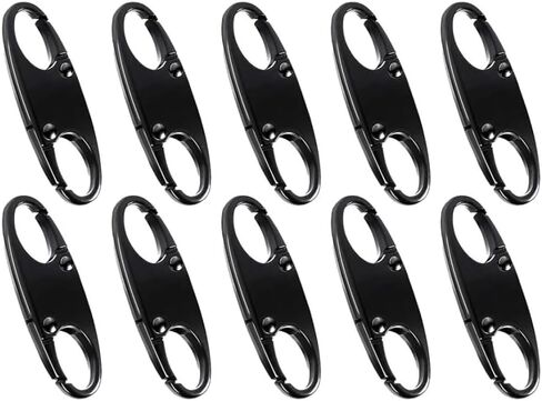 10Pcs Dual Opening Anti Theft Zipper Clip Theft Deterrent S Shaped Zipper Pull Locks for Tent, Purse, Backpack, Camping Suitcases in Saudi Arabia