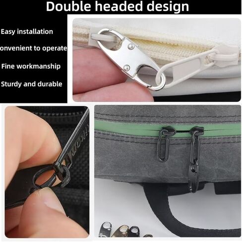 10Pcs Dual Opening Anti Theft Zipper Clip Theft Deterrent S Shaped Zipper Pull Locks for Tent, Purse, Backpack, Camping Suitcases in Saudi Arabia