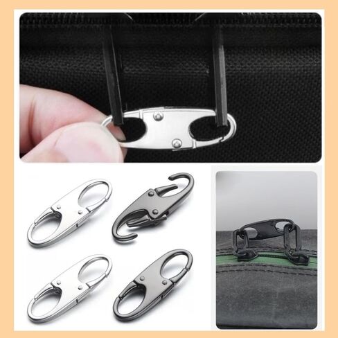10Pcs Dual Opening Anti Theft Zipper Clip Theft Deterrent S Shaped Zipper Pull Locks for Tent, Purse, Backpack, Camping Suitcases in Saudi Arabia