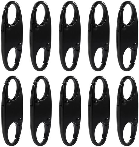 10Pcs Dual Opening Anti Theft Zipper Clip Theft Deterrent S Shaped Zipper Pull Locks for Tent, Purse, Backpack, Camping Suitcases in Saudi Arabia