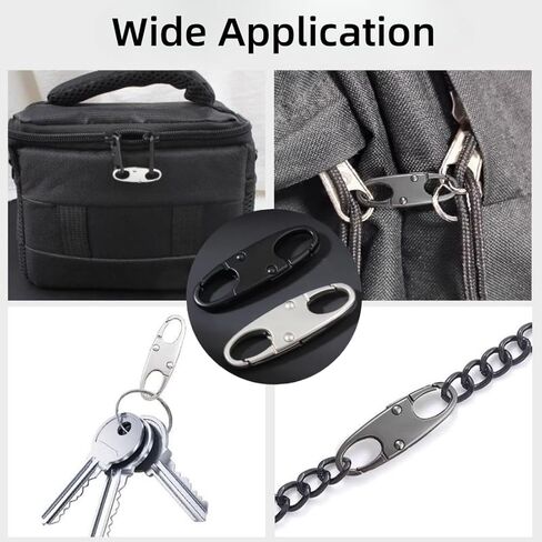 10Pcs Dual Opening Anti Theft Zipper Clip Theft Deterrent S Shaped Zipper Pull Locks for Tent, Purse, Backpack, Camping Suitcases in Saudi Arabia