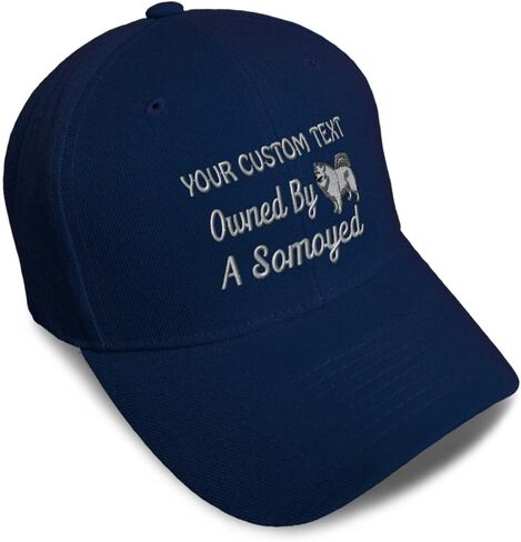 Baseball Caps for Men & Women Embroidered Owned by A Samoyed Dog Pet Arctic Spitz Acrylic in Saudi Arabia